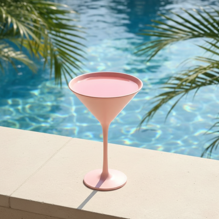 9oz Unbreakable Plastic Martini Glasses