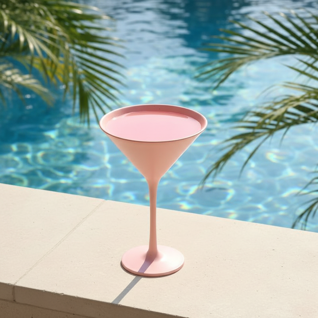 9oz Unbreakable Plastic Martini Glasses