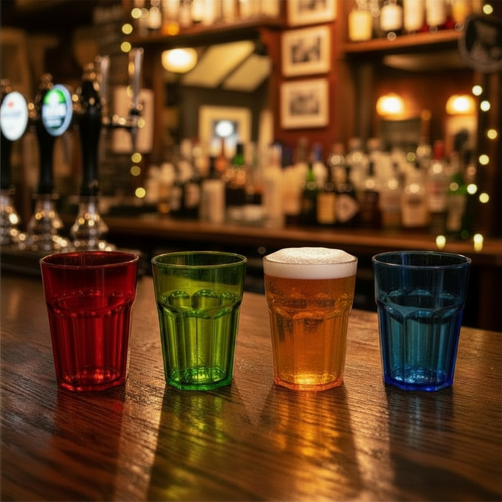 15oz Plastic Beer Glasses