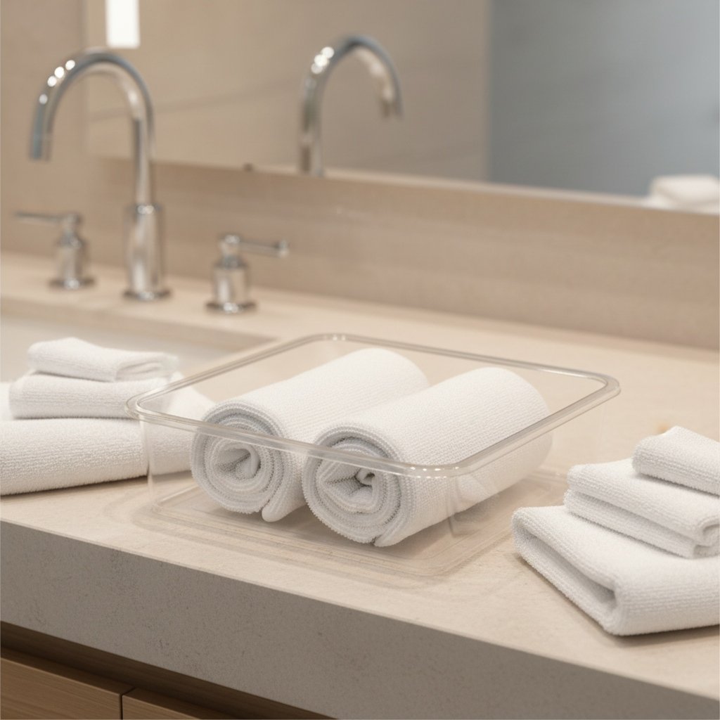 Clear Bathroom Organizer Bin