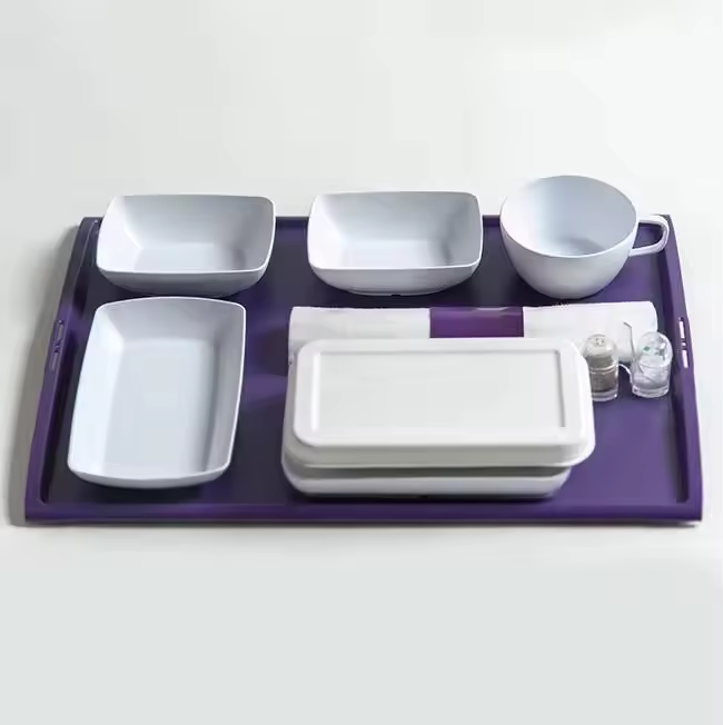 Custom Airline Food Tray – Rotable & Industrial Wash Safe